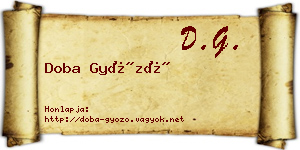 Doba Győző névjegykártya
